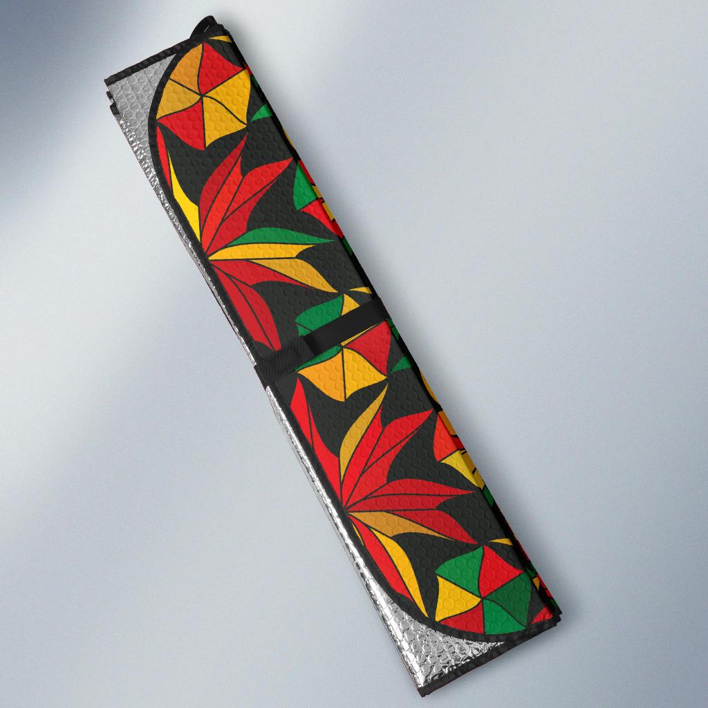 Rastafarian Pattern Print Design A03 Car Sun Shades-JORJUNE.COM