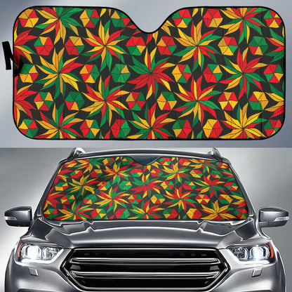 Rastafarian Pattern Print Design A03 Car Sun Shades-JORJUNE.COM