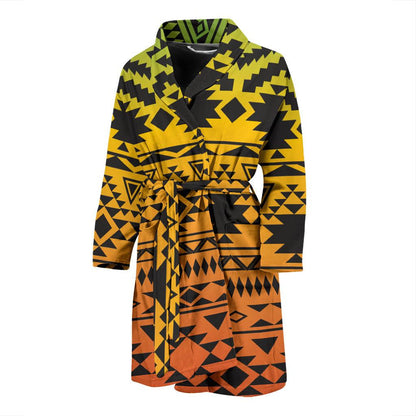 Rastafarian Pattern Print Design A04 Men Bathrobe-JORJUNE.COM