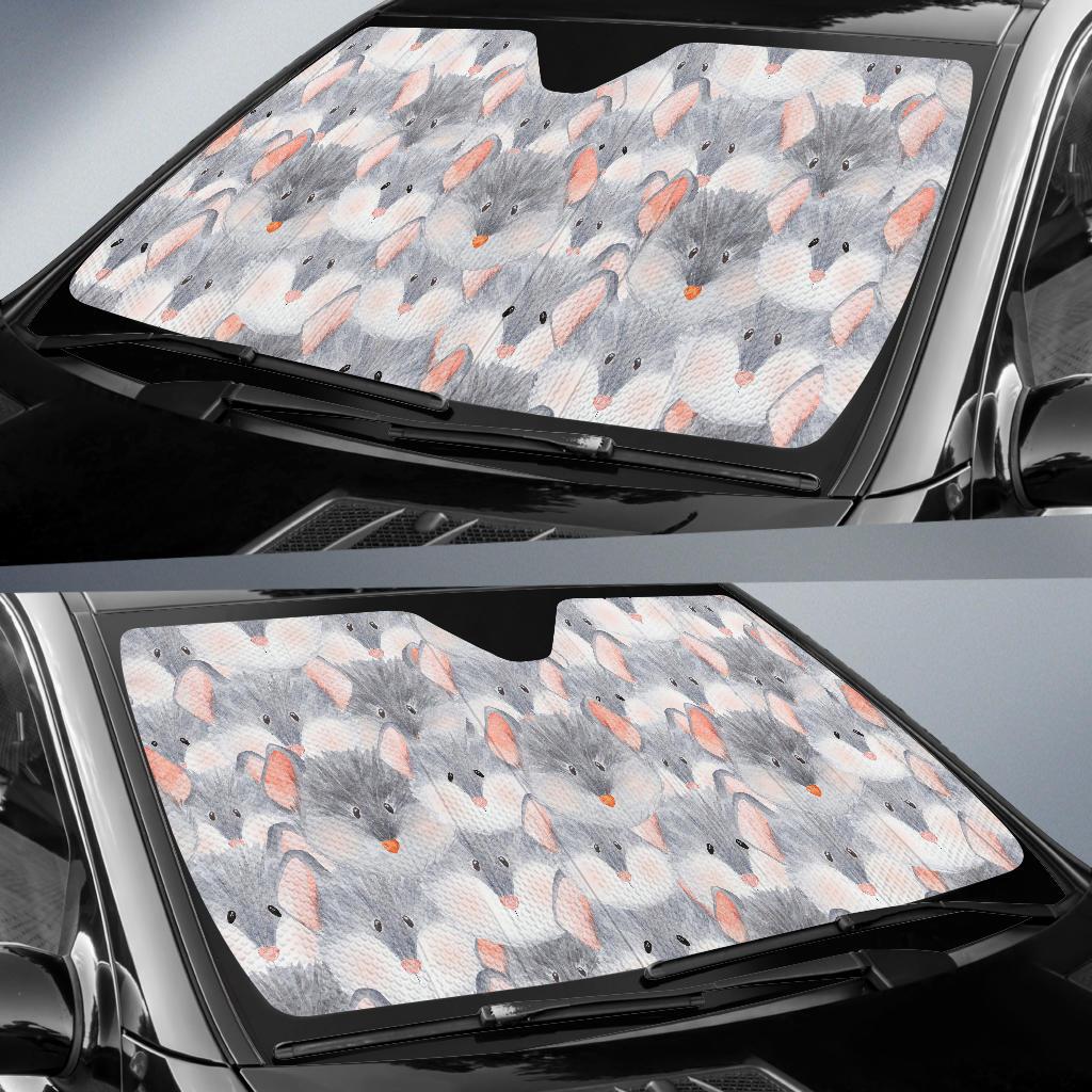 Rat Baby Pattern Print Design 02 Car Sun Shades-JORJUNE.COM