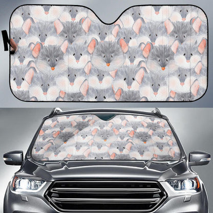 Rat Baby Pattern Print Design 02 Car Sun Shades-JORJUNE.COM