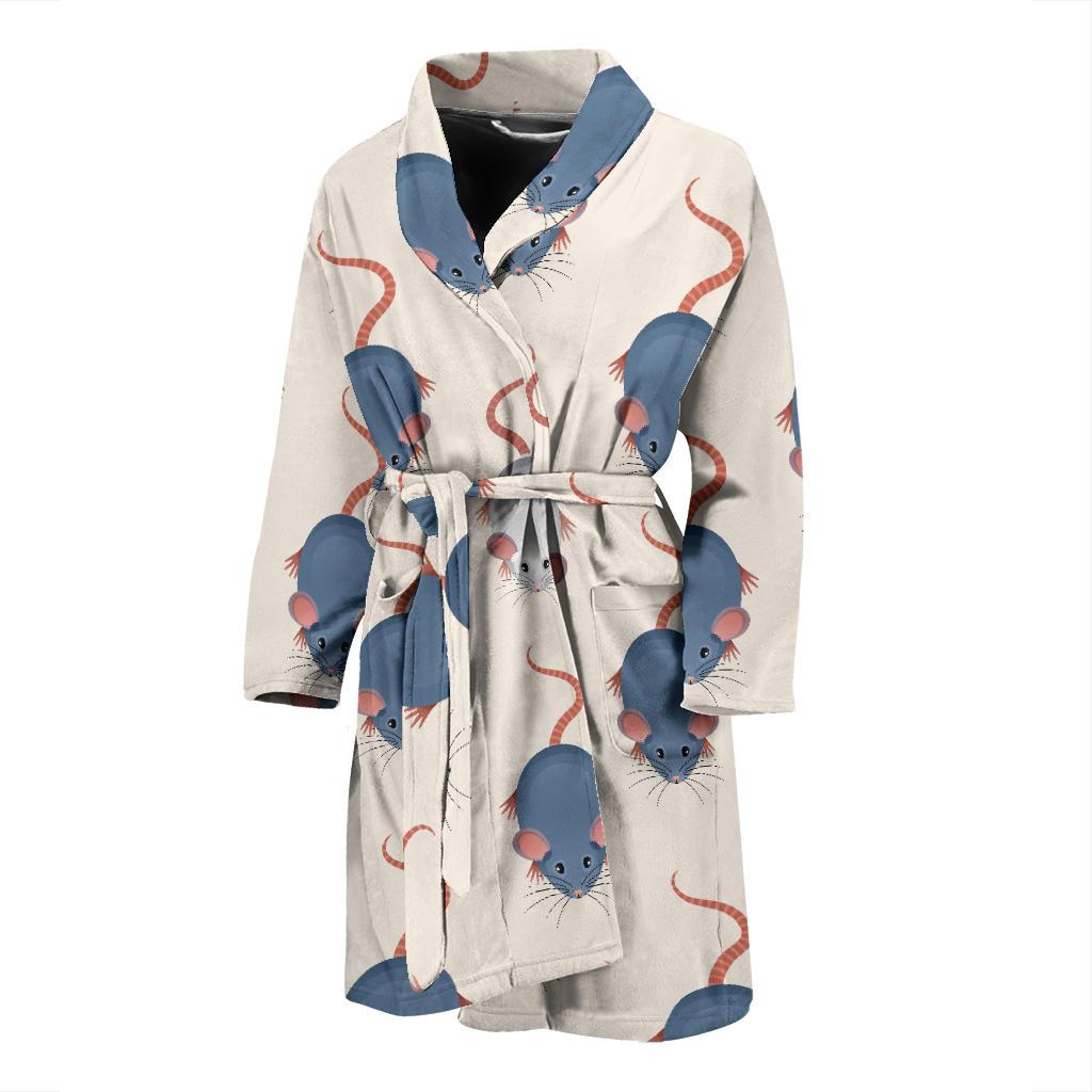 Rat Pattern Print Design 03 Men Bathrobe-JORJUNE.COM