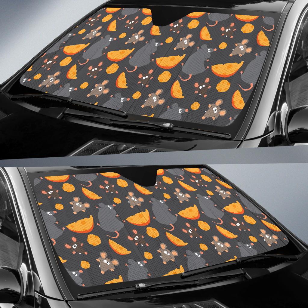 Rat Pattern Print Design 04 Car Sun Shades-JORJUNE.COM