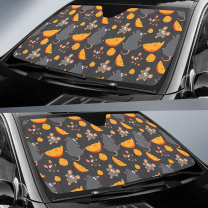 Rat Pattern Print Design 04 Car Sun Shades-JORJUNE.COM