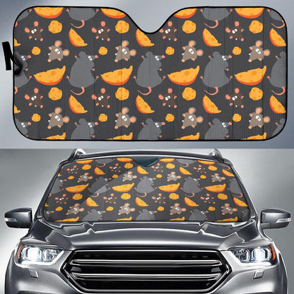 Rat Pattern Print Design 04 Car Sun Shades-JORJUNE.COM