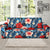 Red Hibiscus Blue Scene Sofa Slipcover-JORJUNE.COM