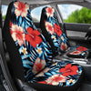 Floral Red Hibiscus Hawaiian tropical flower Universal Fit Car Seat Covers