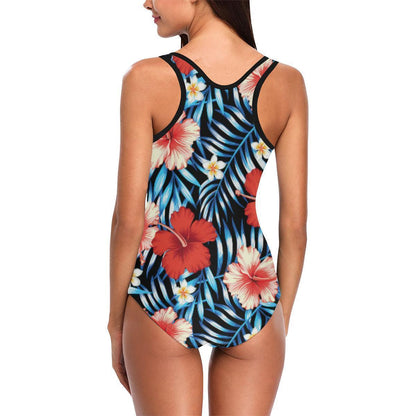 Floral Tropical Hawaiian Women One Piece Swimsuit