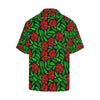 Red Hibiscus Embroidered Pattern Print Design HB03 Men Hawaiian Shirt-JorJune