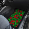 Red Hibiscus Embroidered Pattern Print Design HB032 Car Floor Mats-JORJUNE.COM