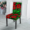 Red Hibiscus Embroidered Pattern Print Design HB032 Dining Chair Slipcover-JORJUNE.COM