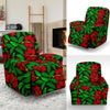 Red Hibiscus Embroidered Pattern Print Design HB032 Recliner Slipcover-JORJUNE.COM