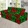 Red Hibiscus Embroidered Pattern Print Design HB032 Sofa Slipcover-JORJUNE.COM