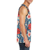 Red Hibiscus Hawaiian flower tropical Men Tank Top