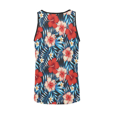 Red Hibiscus Hawaiian flower tropical Men Tank Top