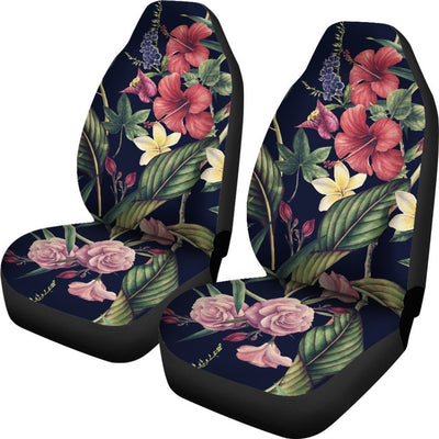 Red Hibiscus Hawaiian tropical flower Universal Fit Car Seat Covers