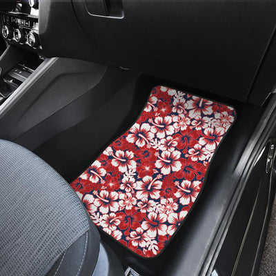 Red Hibiscus Pattern Print Design HB01 Car Floor Mats-JORJUNE.COM