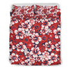 Red Hibiscus Pattern Print Design HB01 Duvet Cover Bedding Set-JORJUNE.COM