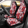 Red Hibiscus Pattern Print Design HB01 Universal Fit Car Seat Covers-JorJune