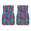 Red Hibiscus Pattern Print Design HB017 Car Floor Mats-JORJUNE.COM