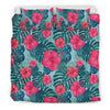 Red Hibiscus Pattern Print Design HB017 Duvet Cover Bedding Set-JORJUNE.COM