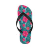 Red Hibiscus Pattern Print Design HB017 Flip Flops-JorJune