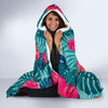 Red Hibiscus Pattern Print Design HB017 Hooded Blanket-JORJUNE.COM