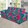 Red Hibiscus Pattern Print Design HB017 Sofa Slipcover-JORJUNE.COM