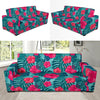 Red Hibiscus Pattern Print Design HB017 Sofa Slipcover-JORJUNE.COM