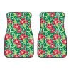 Red Hibiscus Pattern Print Design HB019 Car Floor Mats-JORJUNE.COM