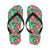 Red Hibiscus Pattern Print Design HB019 Flip Flops-JorJune