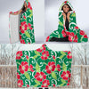 Red Hibiscus Pattern Print Design HB019 Hooded Blanket-JORJUNE.COM