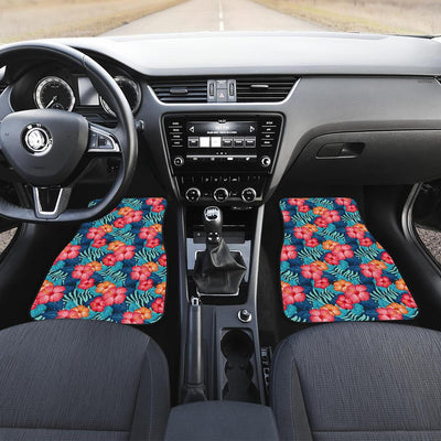 Red Hibiscus Pattern Print Design HB02 Car Floor Mats-JORJUNE.COM