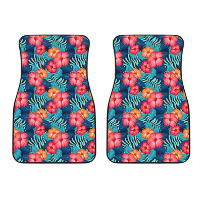 Red Hibiscus Pattern Print Design HB02 Car Floor Mats-JORJUNE.COM