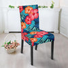 Red Hibiscus Pattern Print Design HB02 Dining Chair Slipcover-JORJUNE.COM