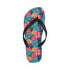 Red Hibiscus Pattern Print Design HB02 Flip Flops-JorJune