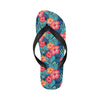 Red Hibiscus Pattern Print Design HB02 Flip Flops-JorJune