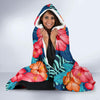 Red Hibiscus Pattern Print Design HB02 Hooded Blanket-JORJUNE.COM