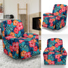 Red Hibiscus Pattern Print Design HB02 Recliner Slipcover-JORJUNE.COM