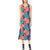 Red Hibiscus Pattern Print Design HB02 Sleeveless Open Fork Long Dress