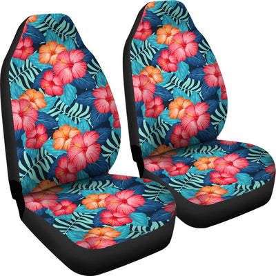 Red Hibiscus Pattern Print Design HB02 Universal Fit Car Seat Covers-JorJune