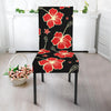 Red Hibiscus Pattern Print Design HB021 Dining Chair Slipcover-JORJUNE.COM