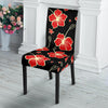 Red Hibiscus Pattern Print Design HB021 Dining Chair Slipcover-JORJUNE.COM