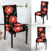 Red Hibiscus Pattern Print Design HB021 Dining Chair Slipcover-JORJUNE.COM