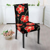 Red Hibiscus Pattern Print Design HB021 Dining Chair Slipcover-JORJUNE.COM