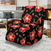 Red Hibiscus Pattern Print Design HB021 Recliner Slipcover-JORJUNE.COM