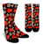 Red Hibiscus Pattern Print Design HB022 Crew Socks-JORJUNE.COM