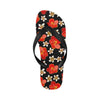 Red Hibiscus Pattern Print Design HB022 Flip Flops-JorJune