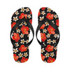 Red Hibiscus Pattern Print Design HB022 Flip Flops-JorJune