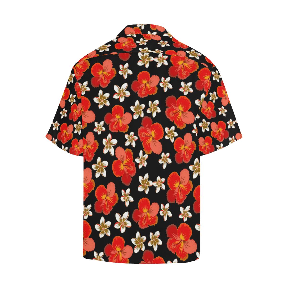 Red Hibiscus Pattern Print Design HB022 Men Hawaiian Shirt-JorJune